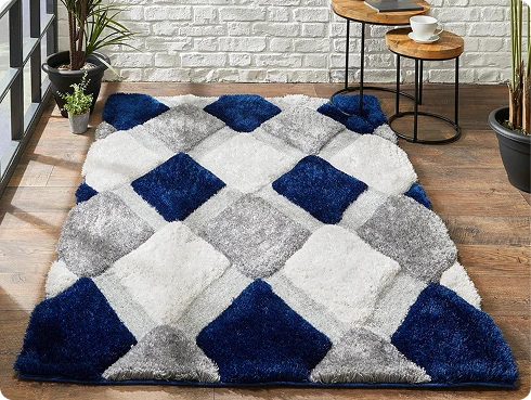 Geometric Shape Shaggy Rugs Dubai