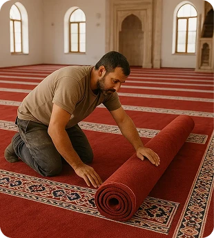 Mosque Carpet Installation Dubai