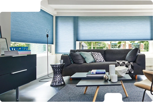 Blue Shade roman Blinds Dubai