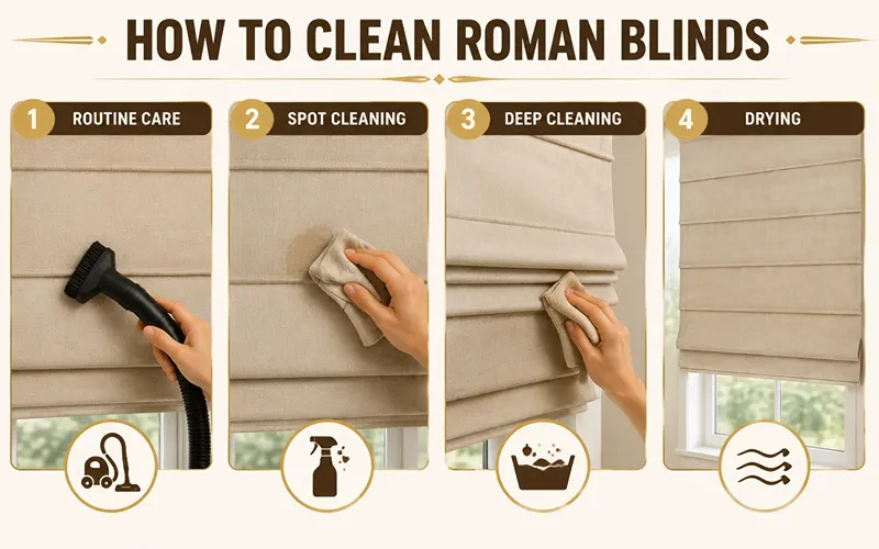 How to Clean Roman Blinds