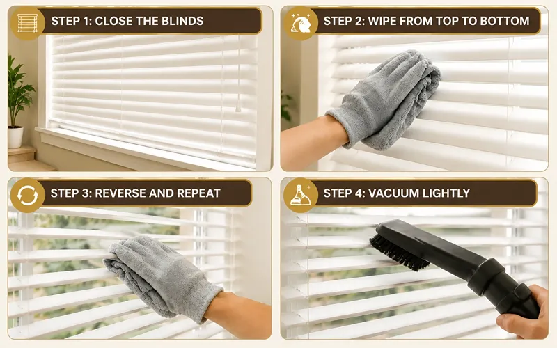 Weekly Blinds Maintenance to Prevent Dust Build-up