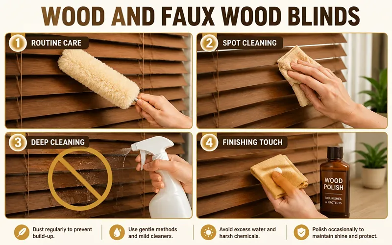 Wood and Faux Wood Blinds