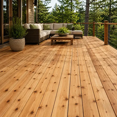 Knotty Cedar Natural out door flooring
