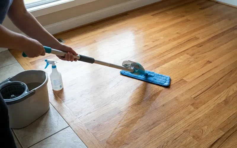 Step 3 Damp Mop Without Over-Wetting