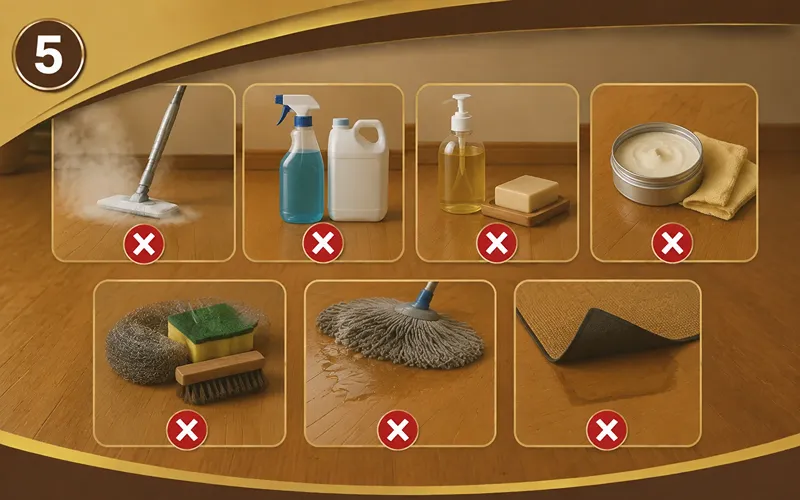 What Never to Use on Bamboo Flooring