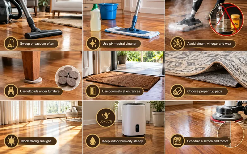 How to Maintain Refinished Hardwood Floors